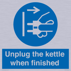Unplug the kettle when finished